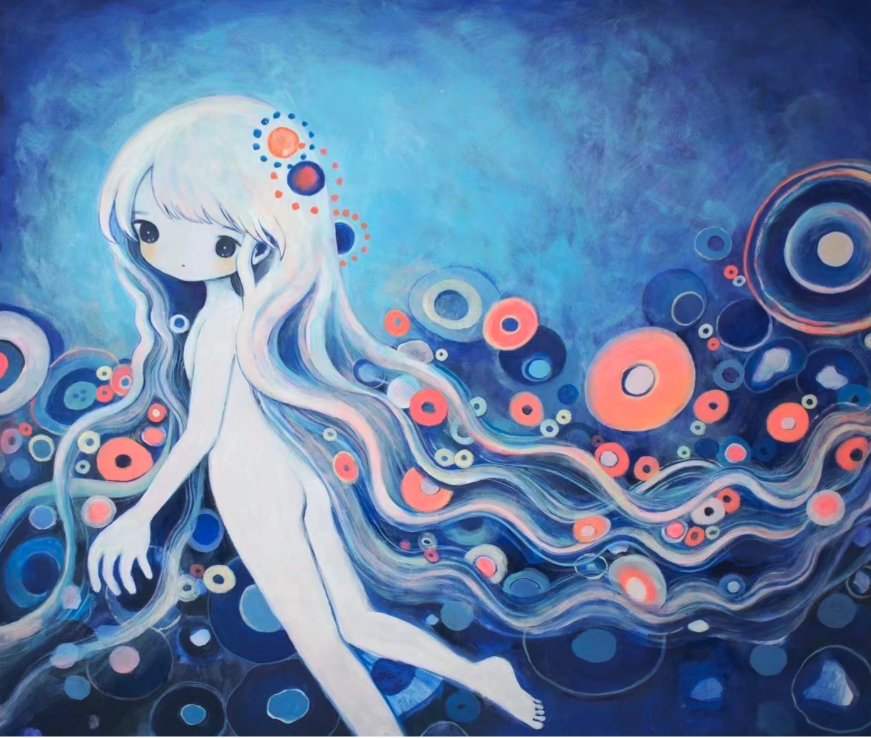 春菊しーく 女の子 si_ku si_ku.k. painting si_ku 黄菊しーく si_ku.k