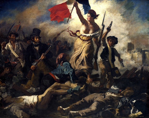 우젠느 드라크로바《민중을 인도하는 자유의 여신》(1830)