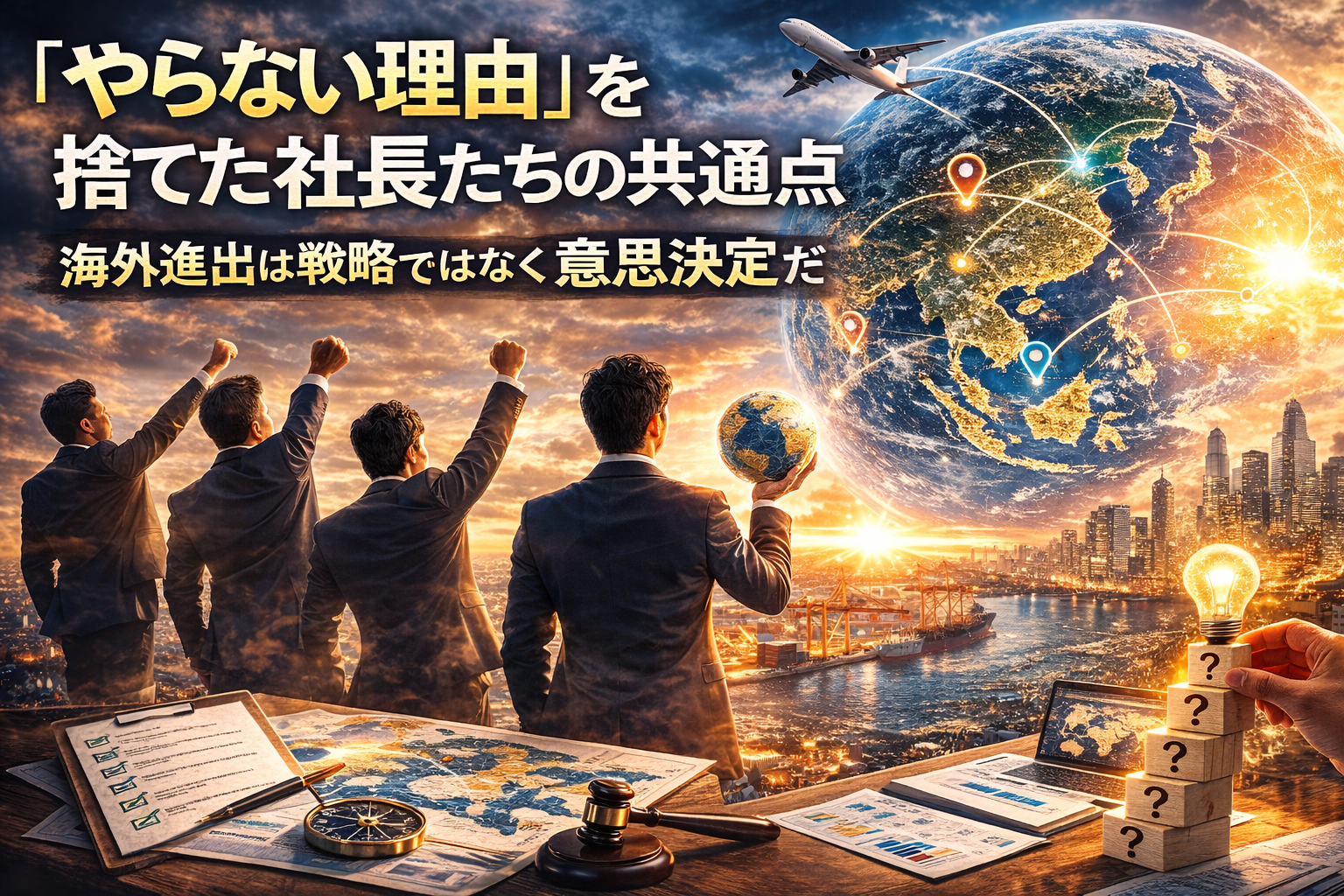 「やらない理由」を捨てた社長たちの共通点——海外進出は戦略ではなく意思決定だ