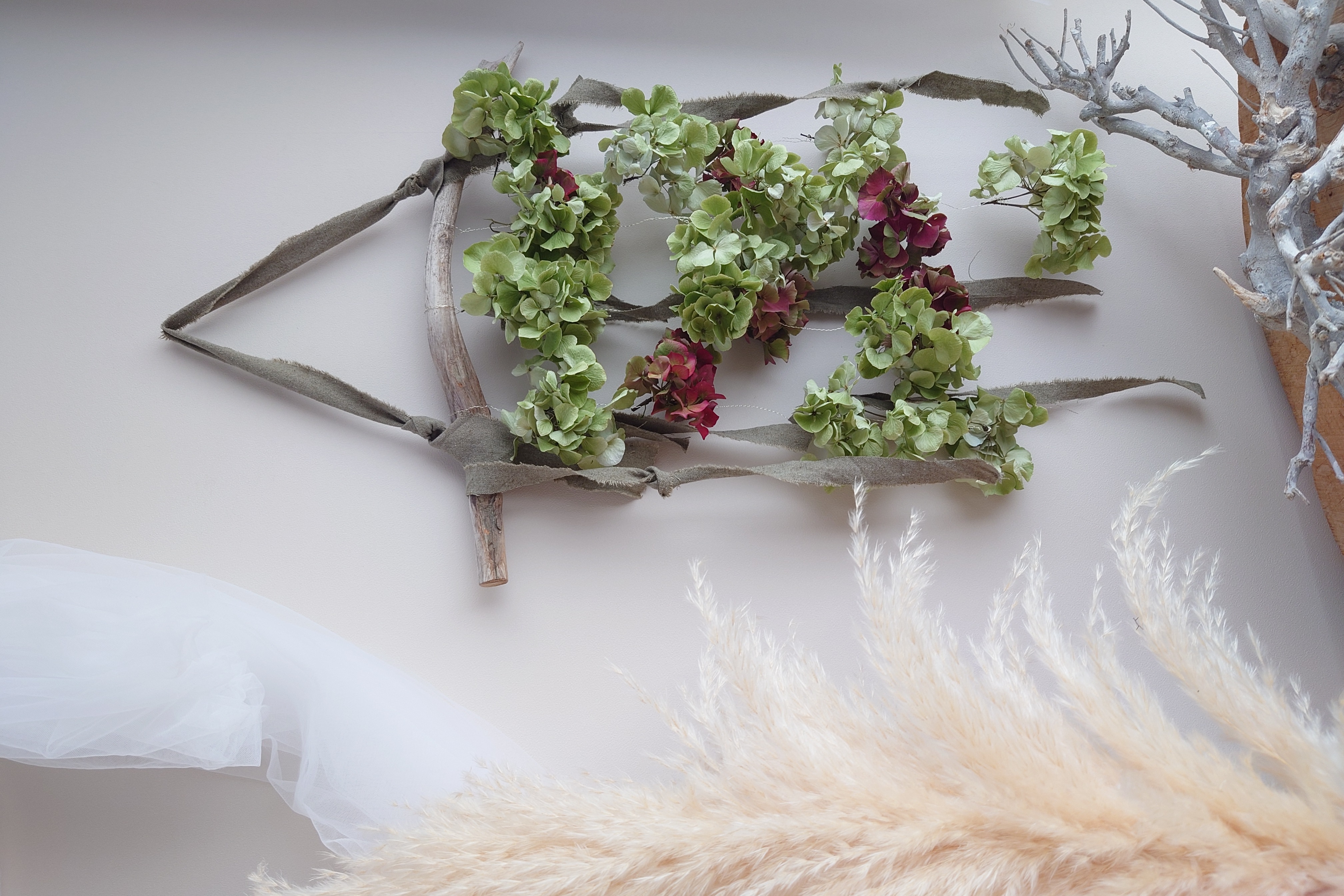 秋色紫陽花のガーランド | RANUN - 東京都品川区のドライフラワー