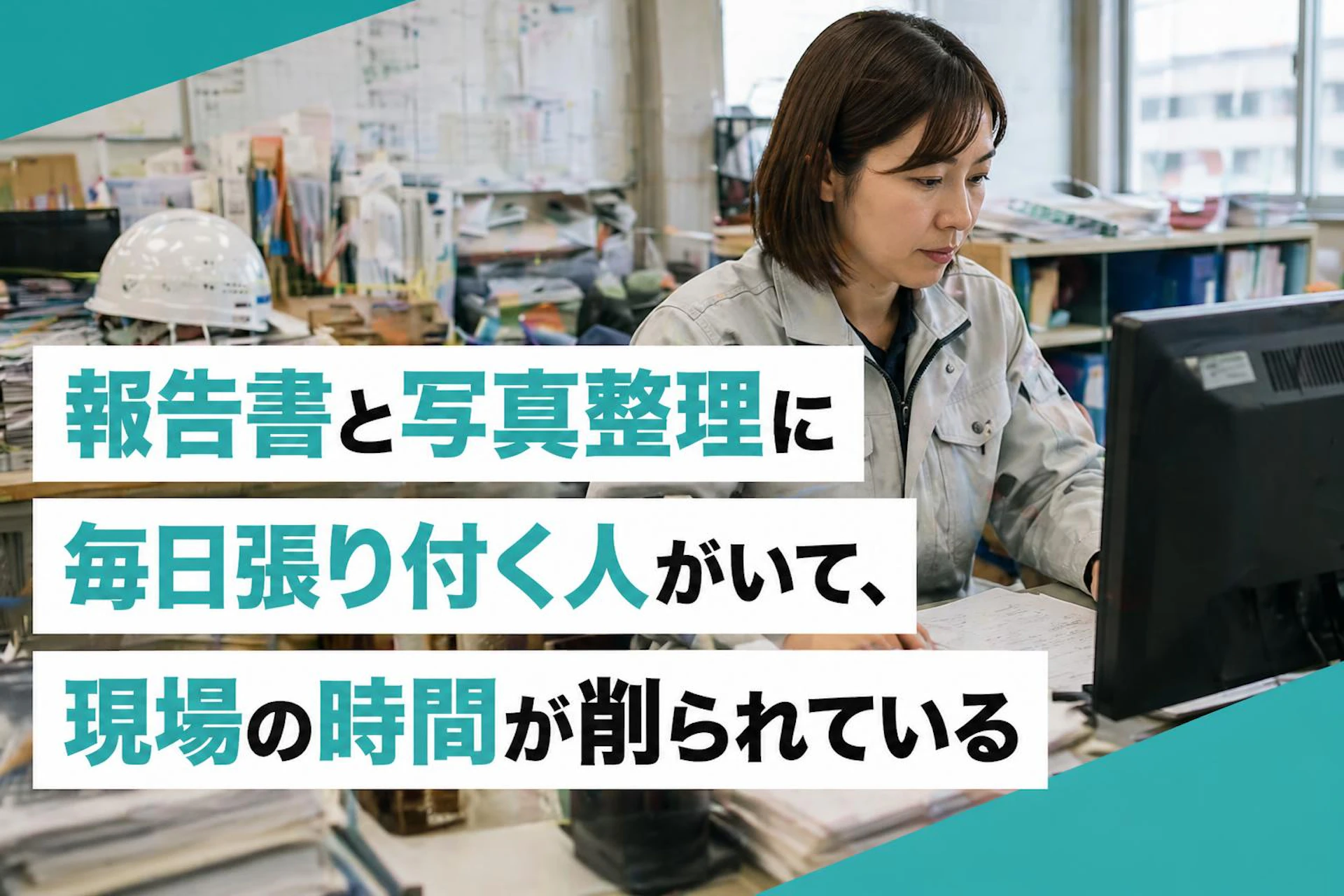 報告書と写真整理に毎日張り付く人がいて、現場の時間が削られている