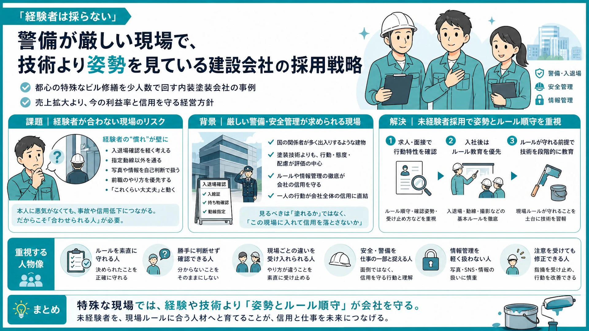 「経験者は取らない」5名の内装塗装会社が未経験者を選ぶ理由｜特殊現場の採用基準
