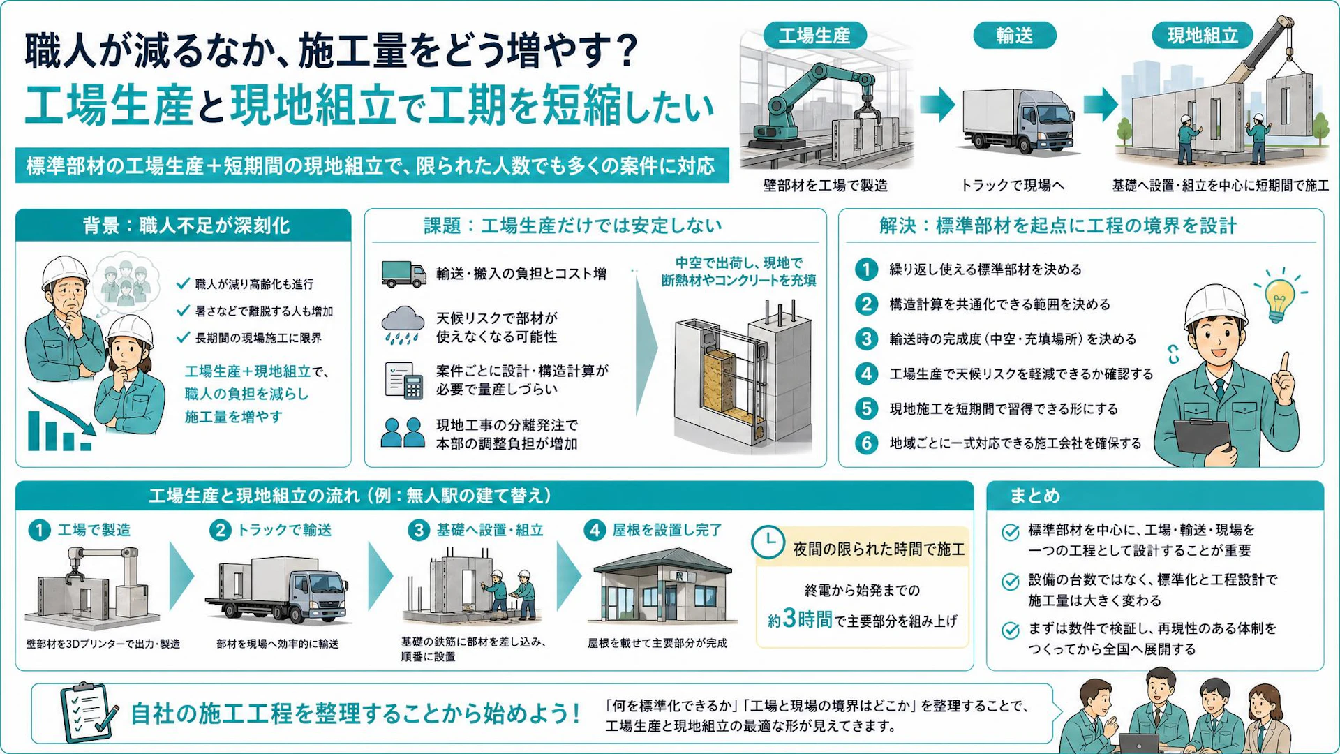 職人不足でも施工量を増やすには？3Dプリンター建築会社が挑む工場生産と現地組立の実態