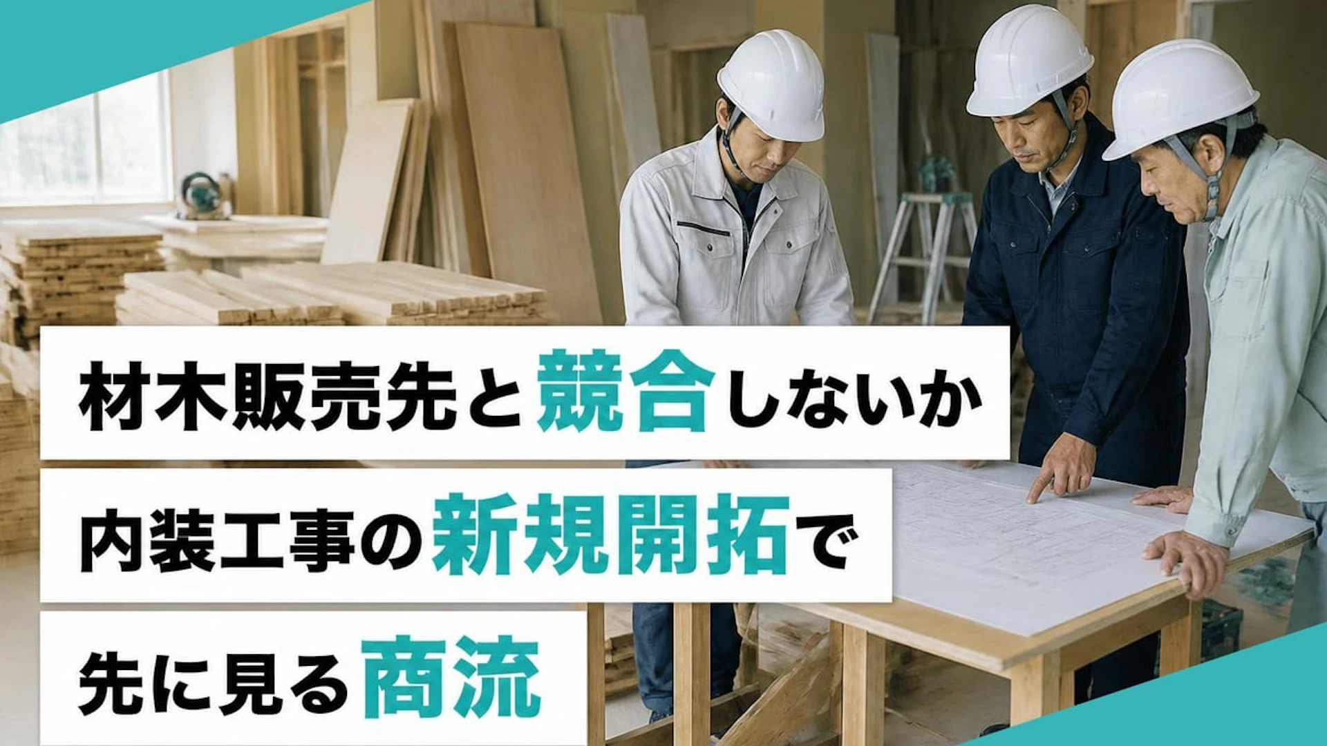 【内装工事の新規開拓】既存の材木販売先と競合しないための商流の見極め方