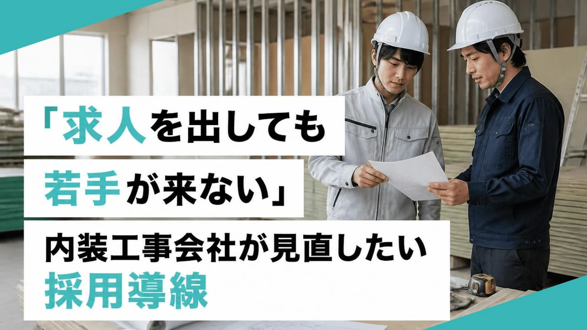 「求人費用がドブに…」若手がどうしても来ない内装工事会社が、今すぐ見直すべき採用の動線