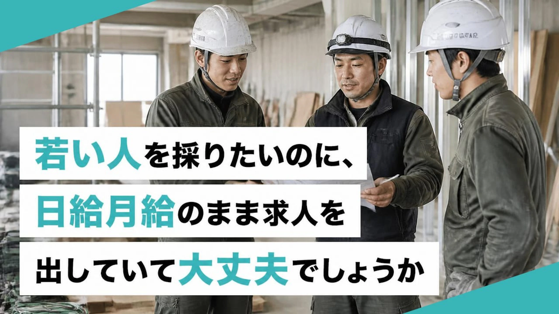 若い人を採りたいのに、日給月給のまま求人を出していて大丈夫でしょうか