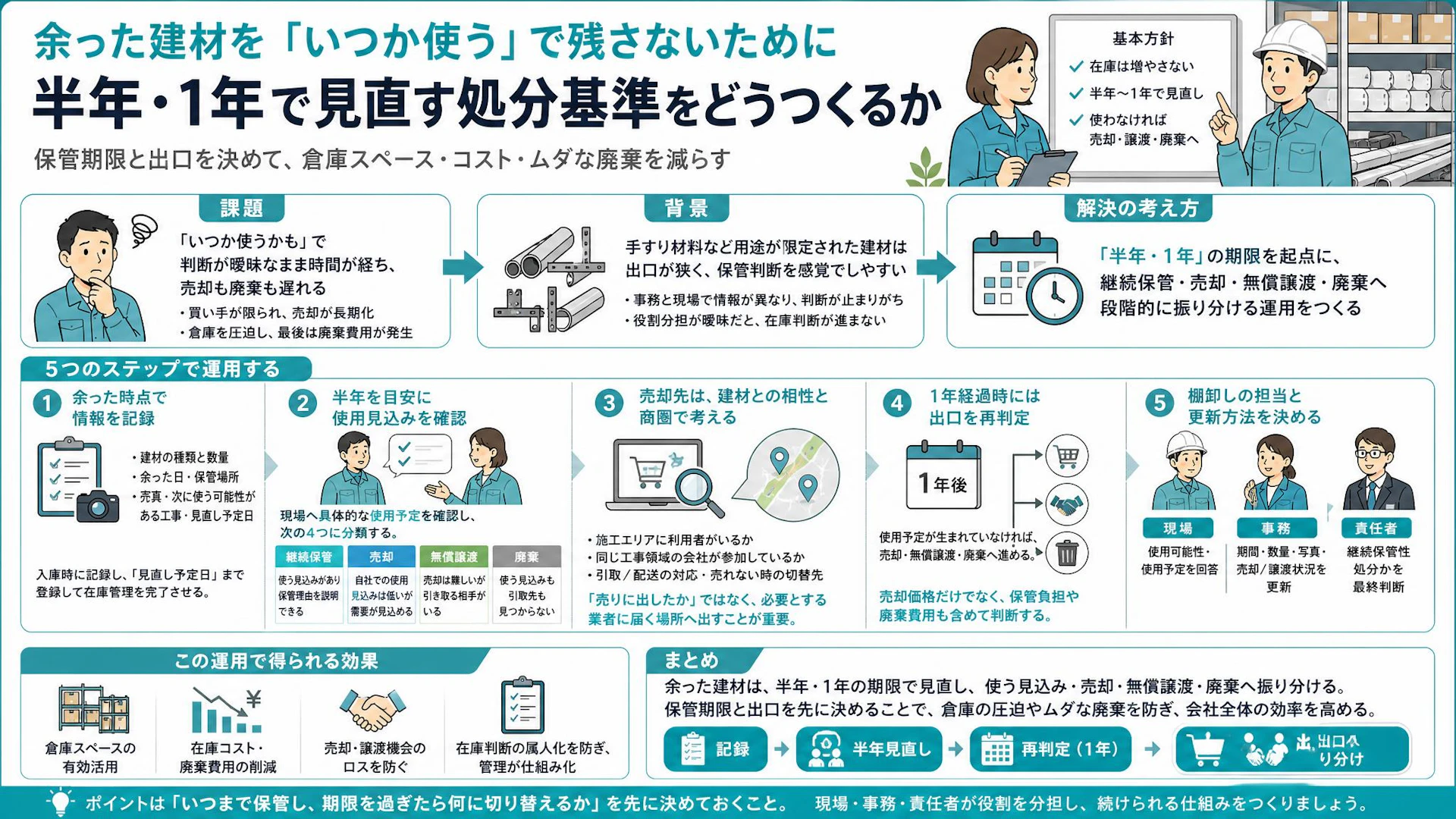 「いつか使う」が倉庫を埋める　余った手すり材を半年・1年で動かす在庫管理
