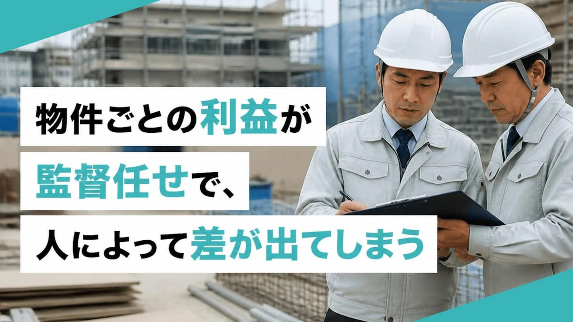 「利益が出る監督」と「出ない監督」の差が見えない 建設会社が整理したい4つのロス