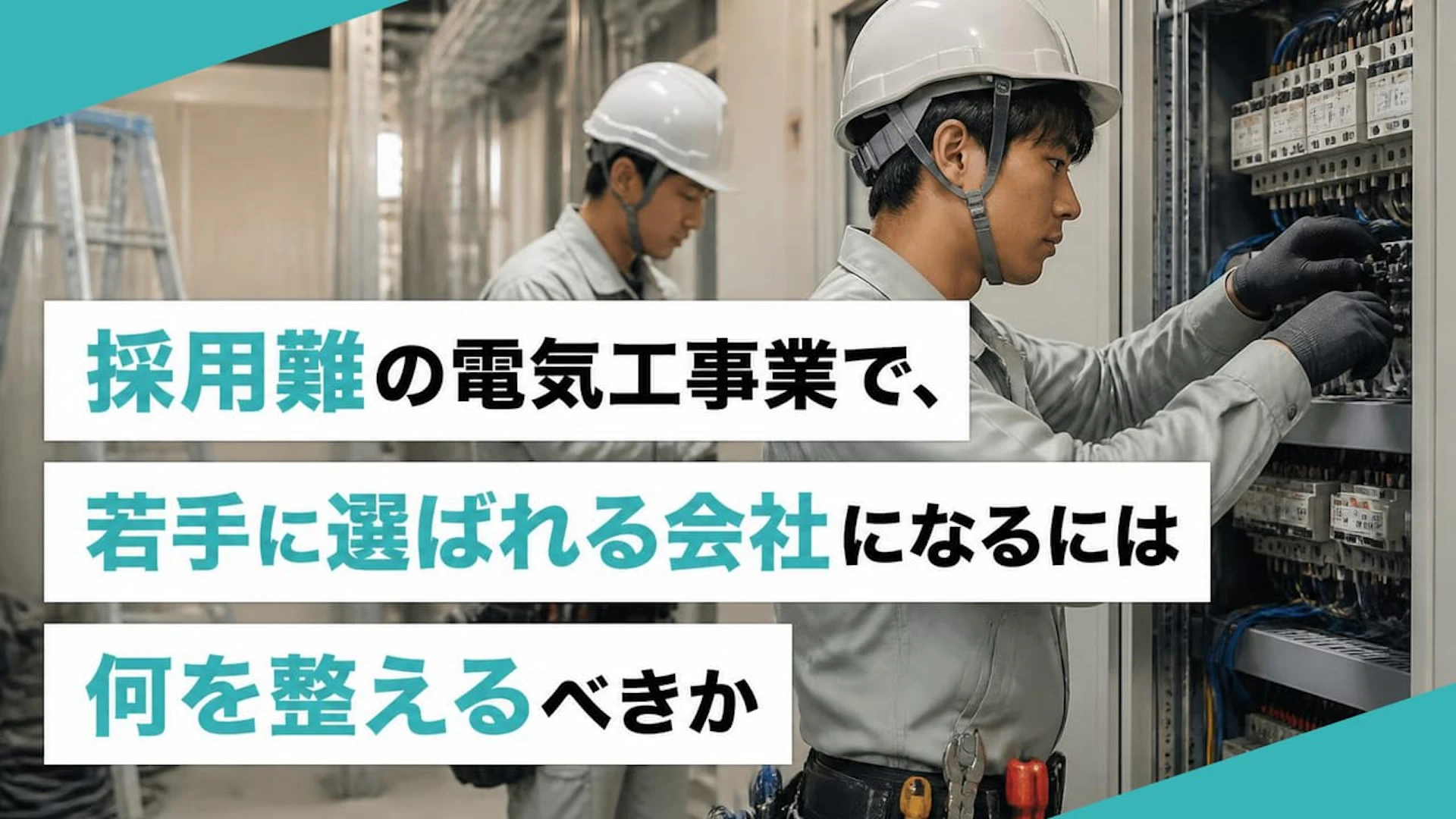 若手は電気工事を選び始めている｜採れる会社が求人前に整える6つの約束