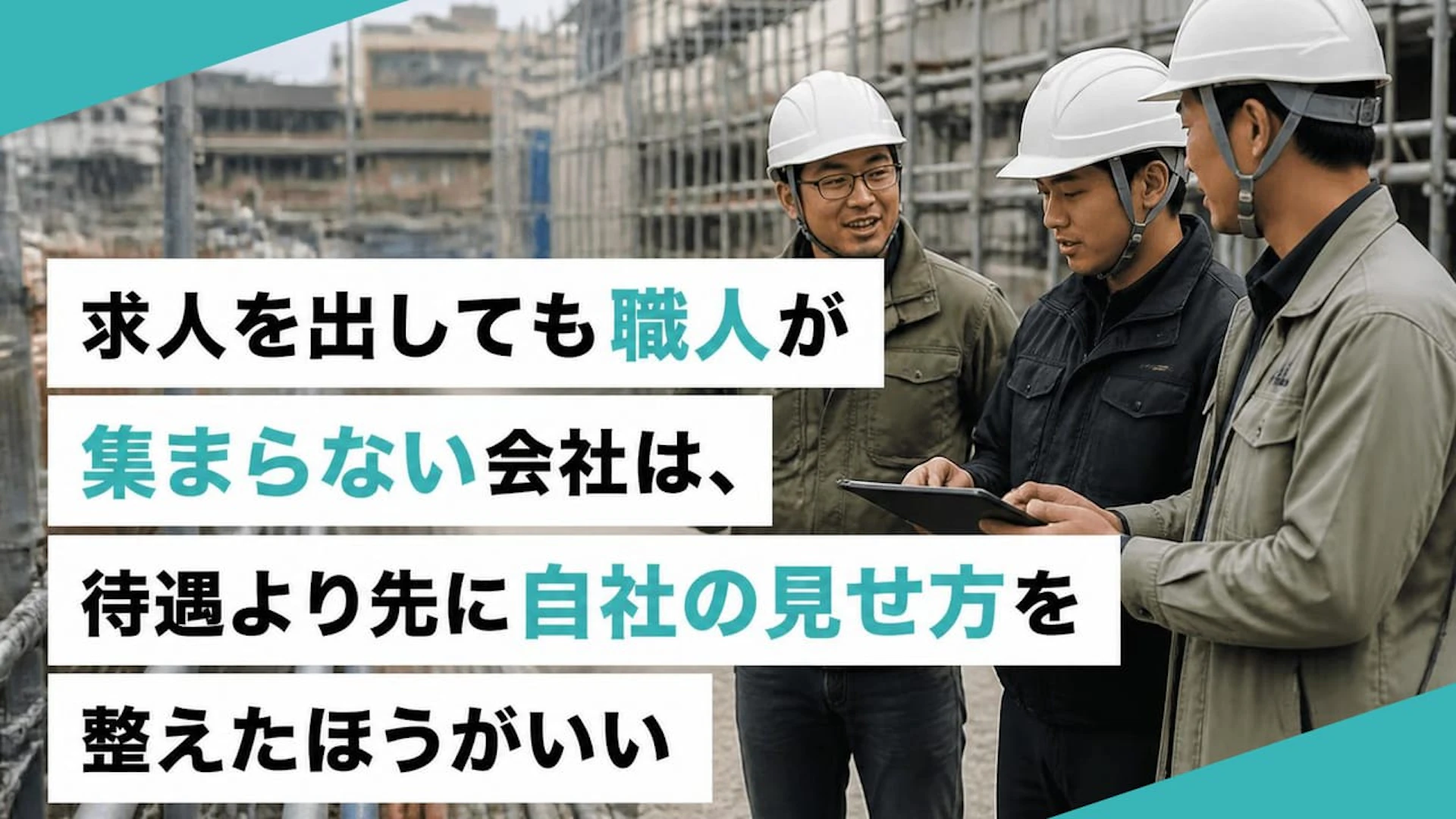 求人を出しても職人が来ない…建設会社の採用広報で最初に整理すべき7項目