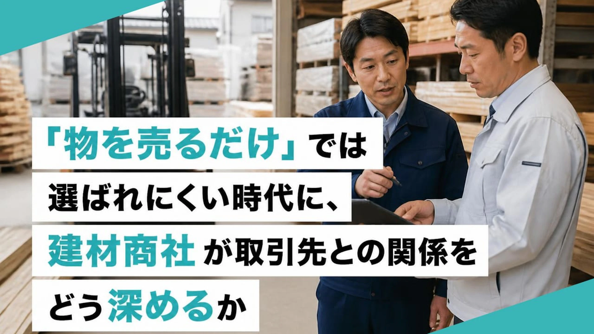 「物を売るだけ」では選ばれにくい時代に、建材商社が取引先との関係をどう深めるか
