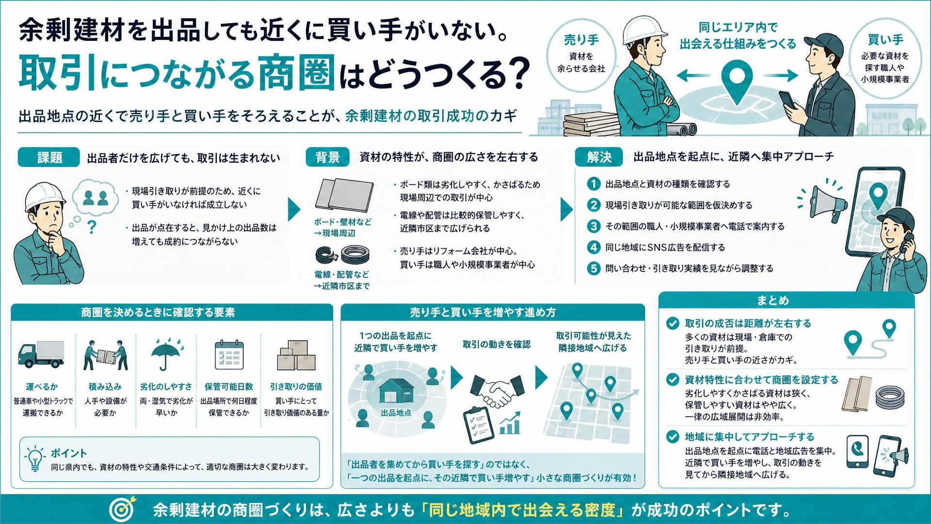 余剰建材は出品者を増やしても売れない？650件架電で見えた近隣商圏のつくり方