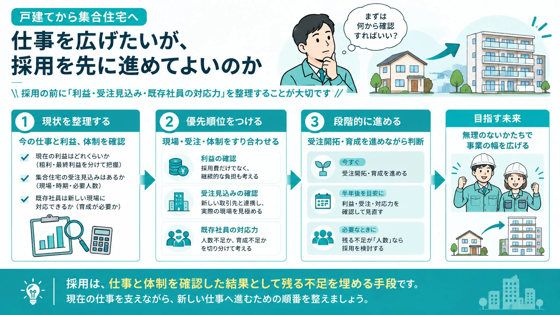 「まずは人というより、現場なのかな」5名の専門工事会社が採用を見送った理由