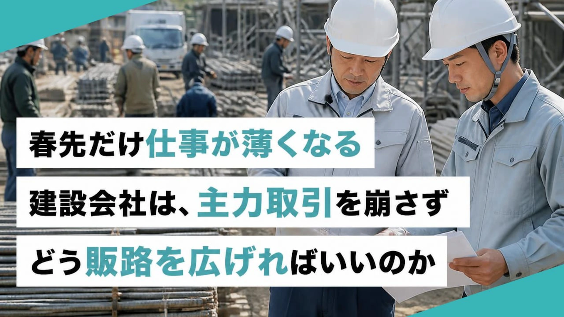 春先に手待ちが出る専門工事会社 補完案件を増やす販路開拓の考え方