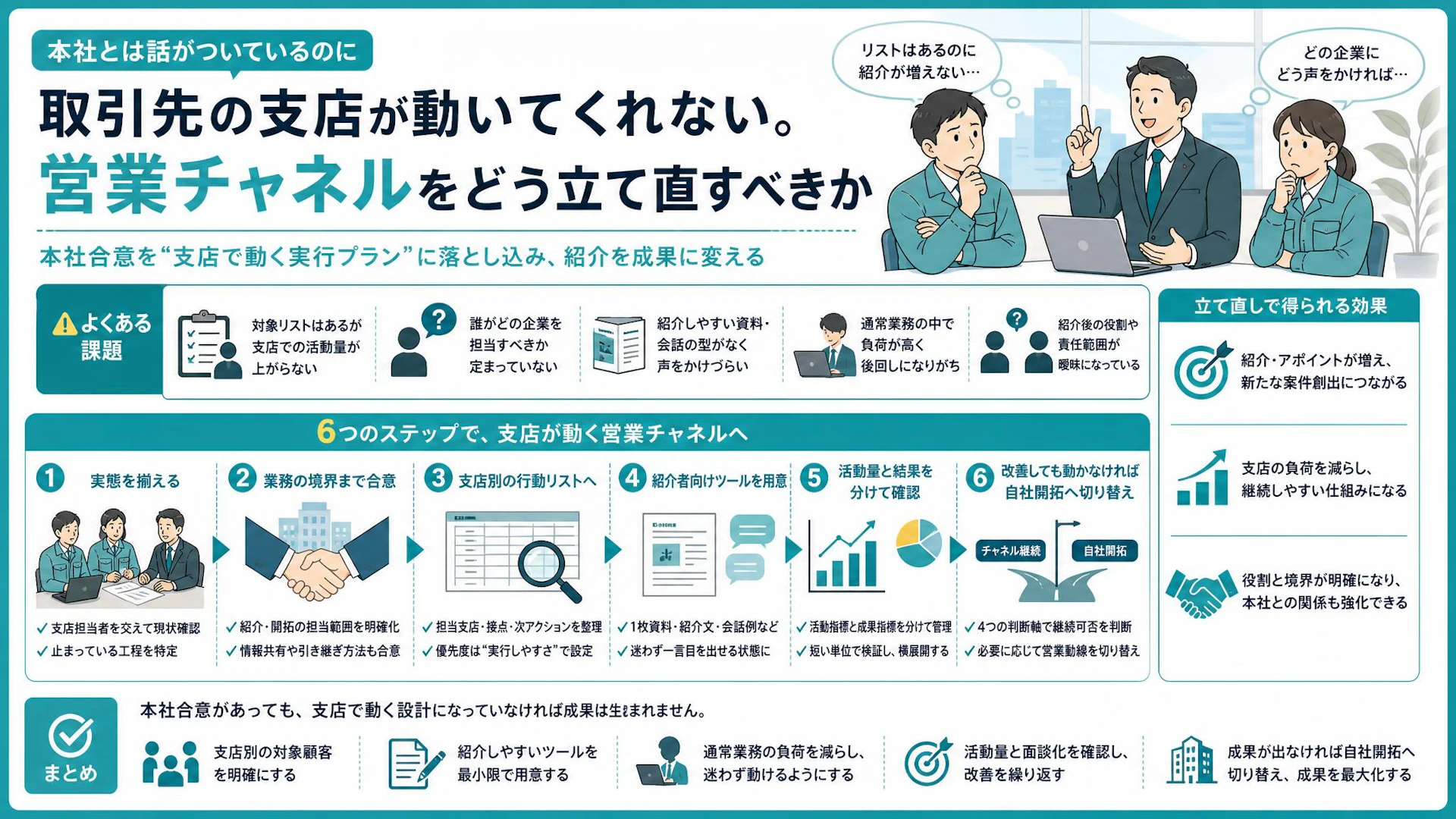 「本社は合意、支店は動かない」建設業の紹介営業を立て直す実行設計と自社開拓への切り替え判断