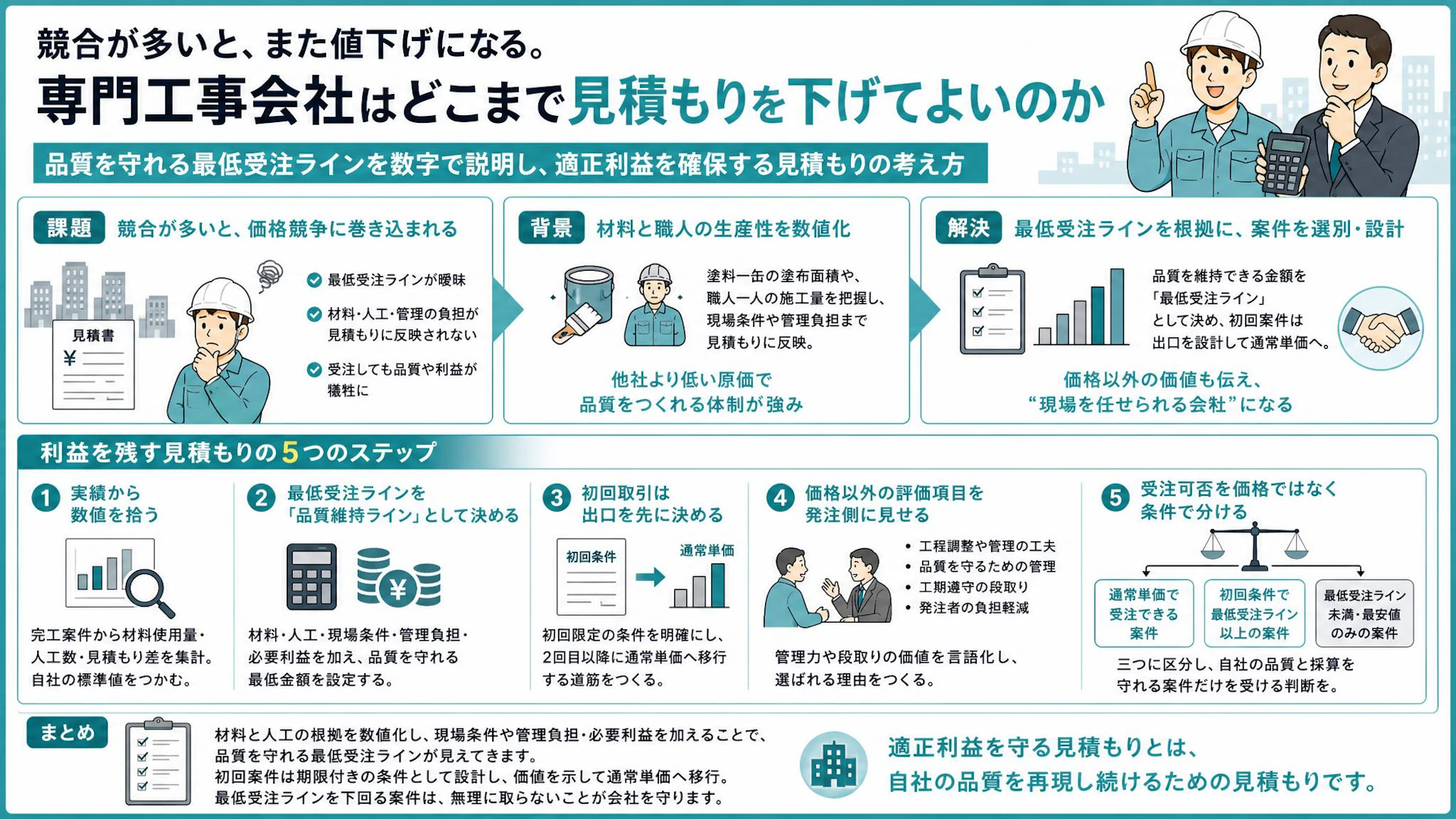 競合20社の相見積もりで最安値ではなく残った塗装会社｜塗料一缶・職人一人で決める最低受注ライン
