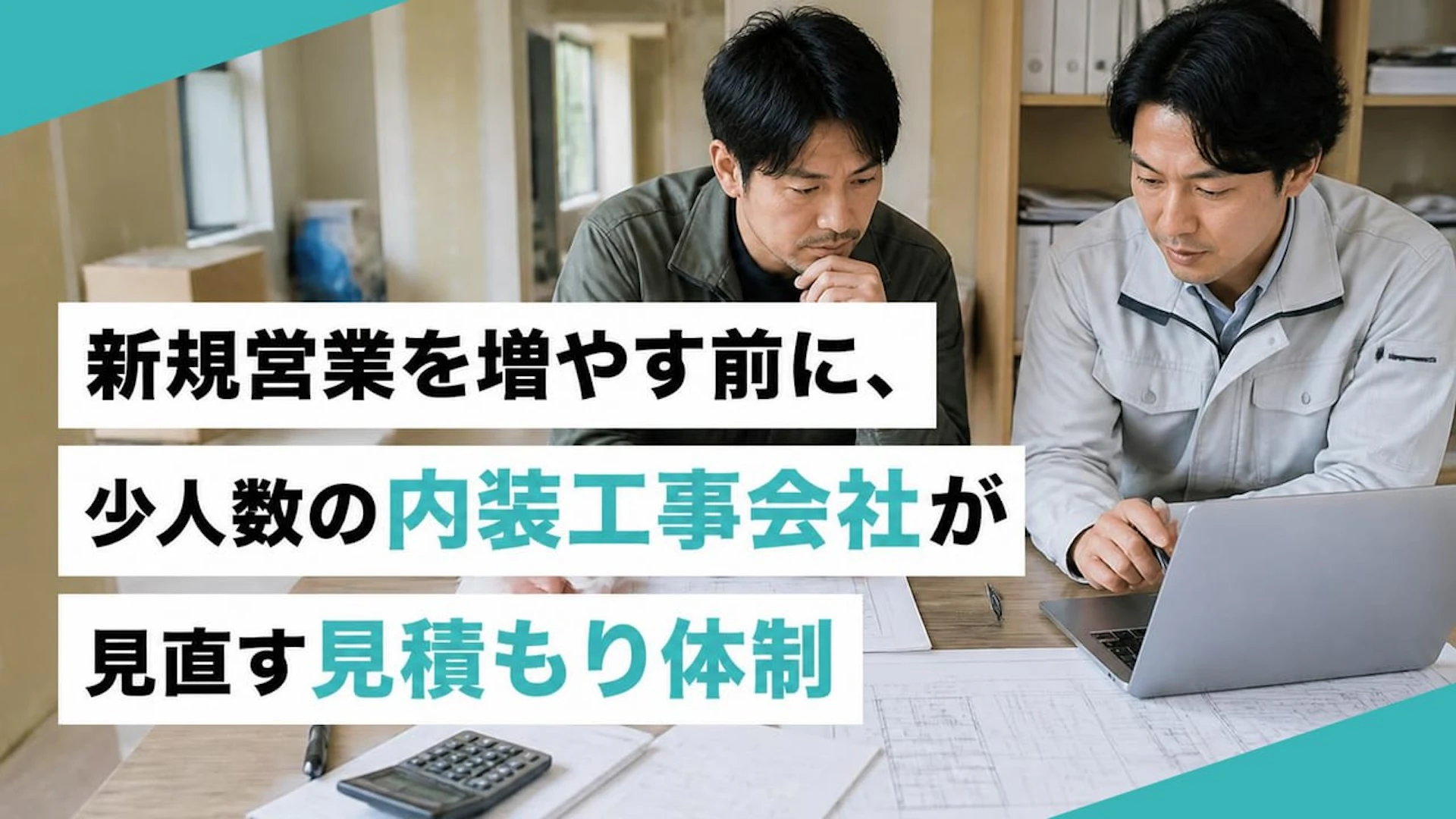 【内装工事の見積管理】新規営業を増やす前に少人数会社が見直すべき体制