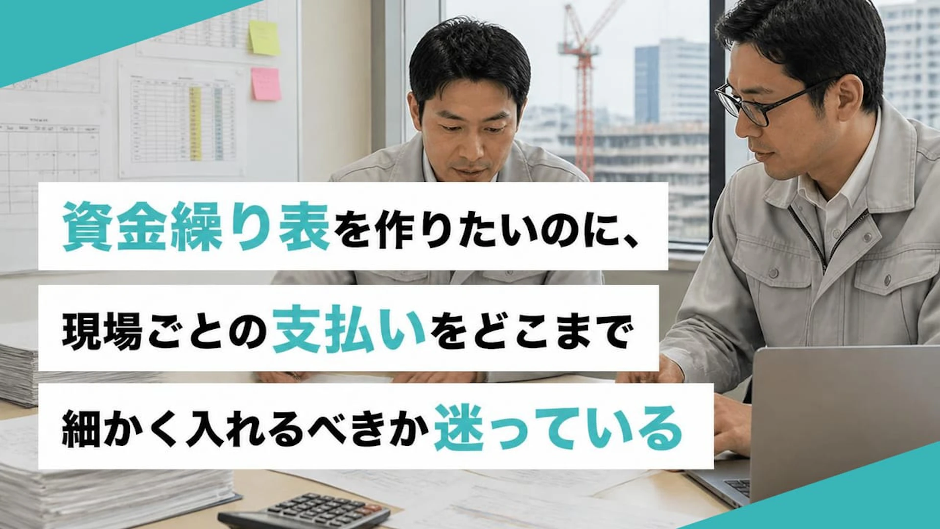 資金繰り表を作りたいのに、現場ごとの支払いをどこまで細かく入れるべきか迷っている