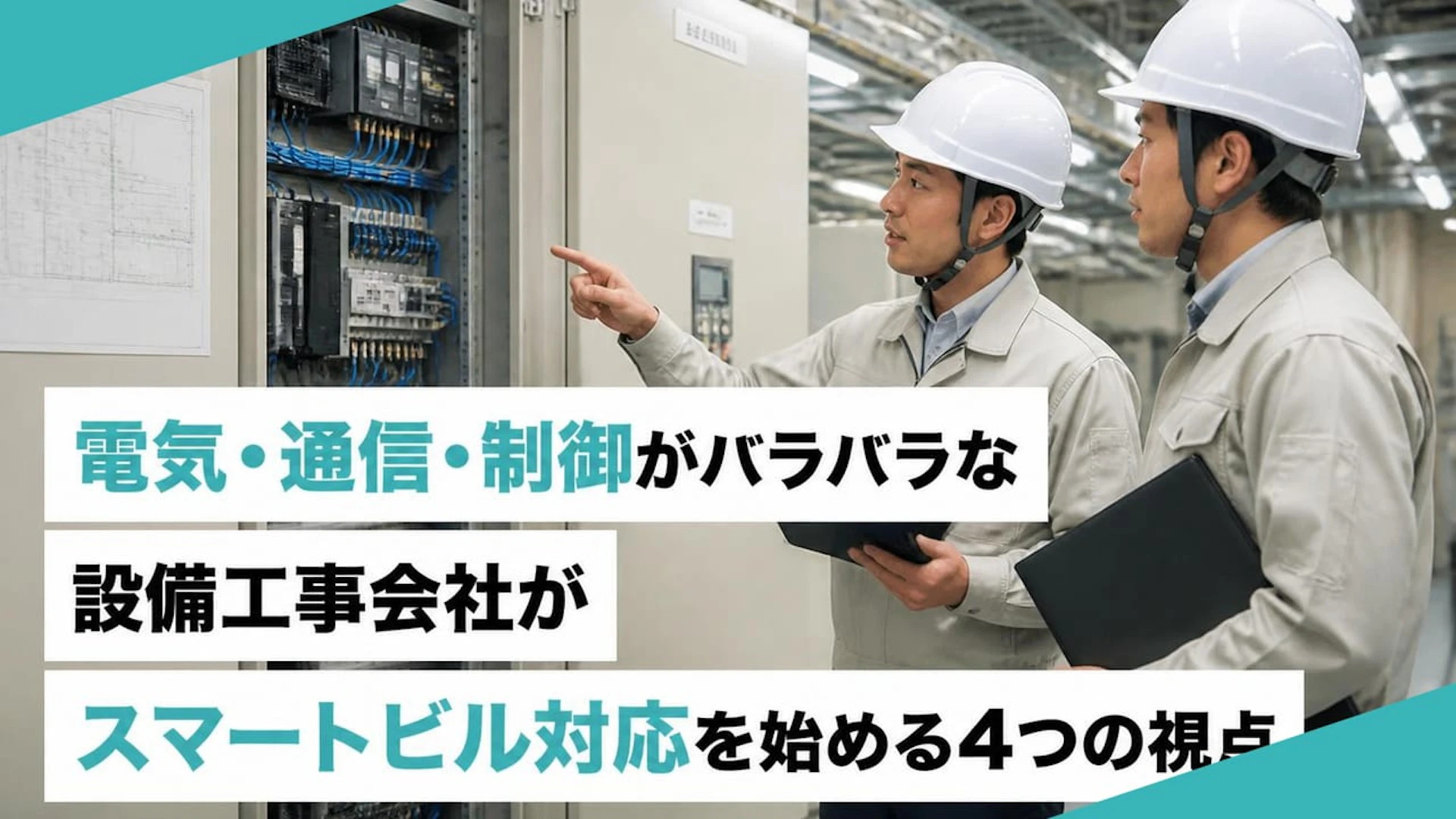 電気・通信・制御がバラバラな設備工事会社がスマートビル対応を始める4つの視点