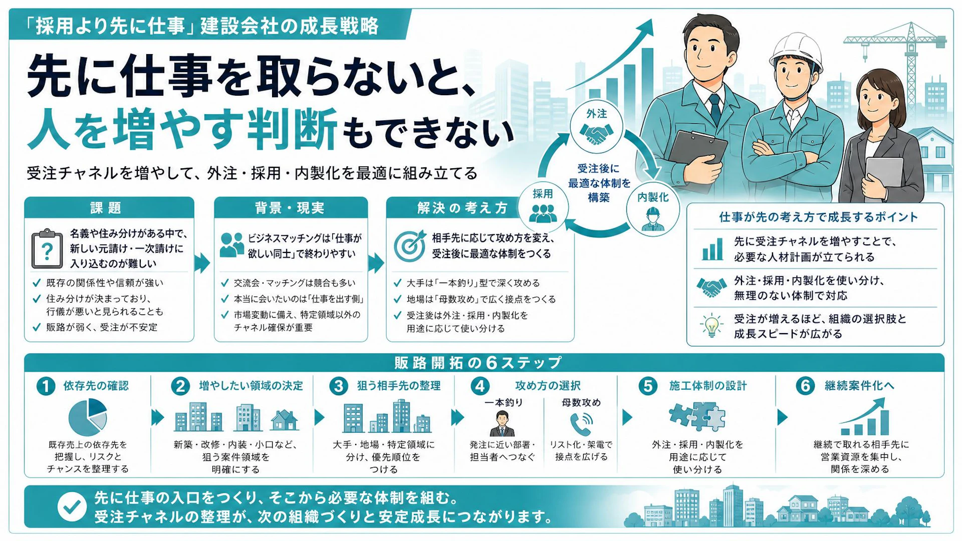 「採用より先に仕事」内装専門工事会社が元請け販路を増やす営業設計
