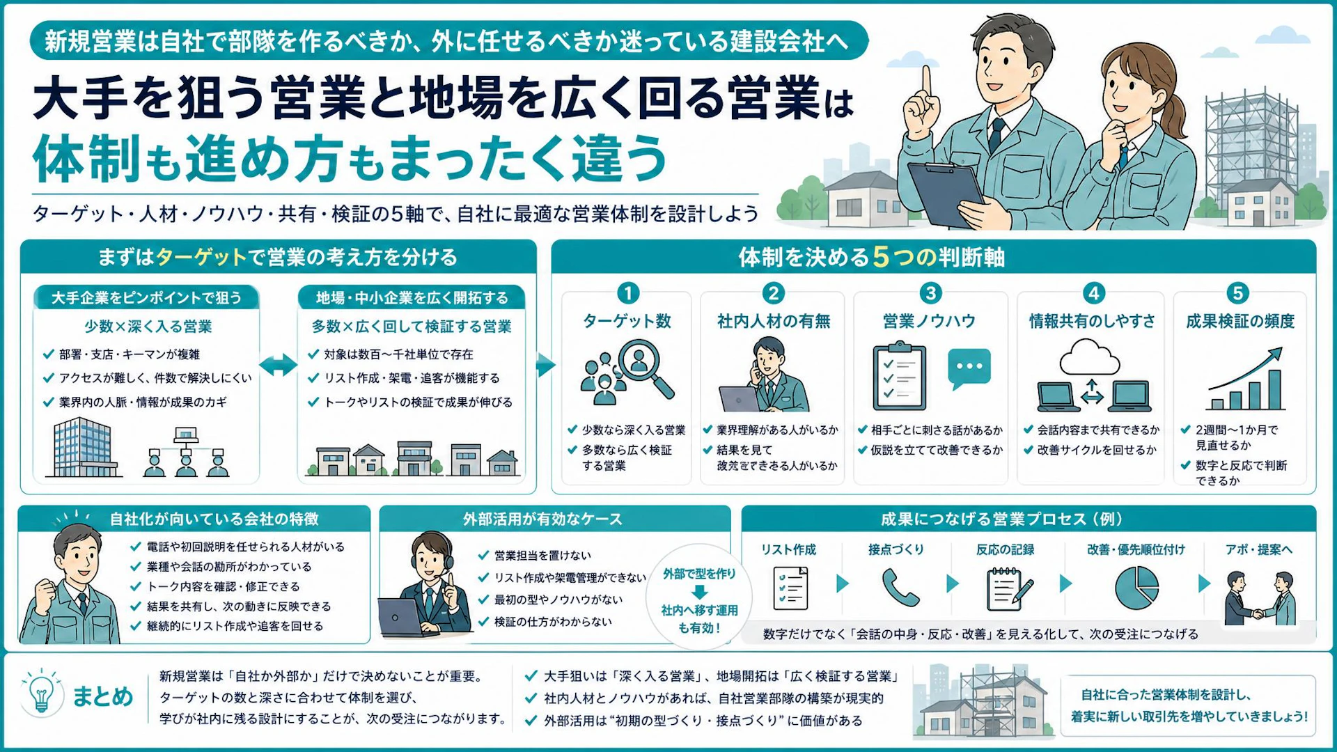 足場会社の新規営業、自社部隊か営業代行か？大手狙いと地場開拓で変わる判断軸