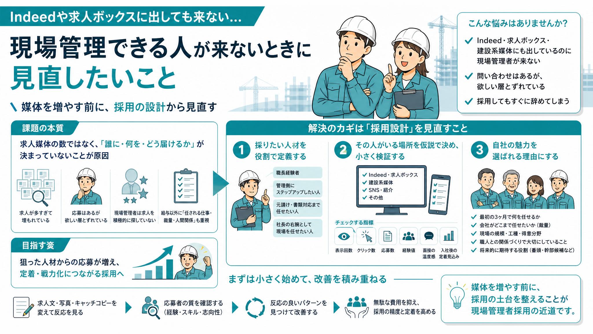 現場管理者採用は「みんな同じサイト」で勝てない｜専門工事会社が先に