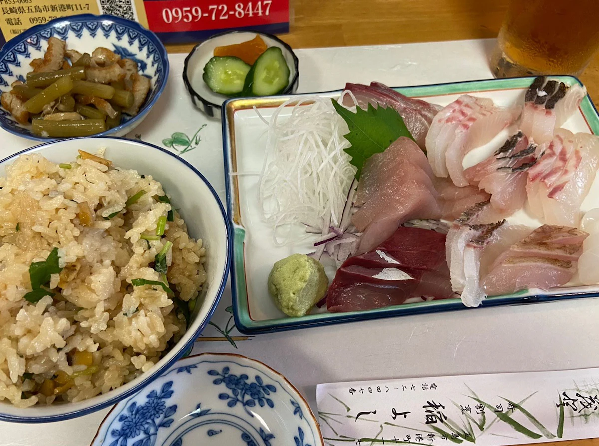 寿司割烹　稲よしで刺身を満腹になるくらい食べてきた