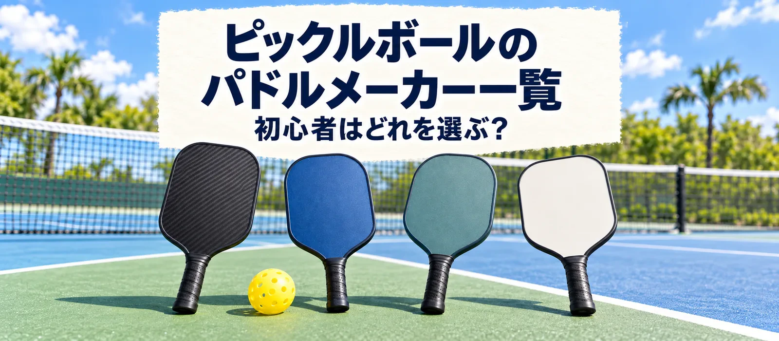 ピックルボールのパドルメーカー一覧|初心者はどれを選ぶ?