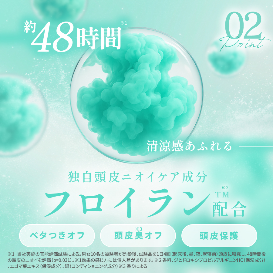 独自頭皮ニオイケア成分フロイラン