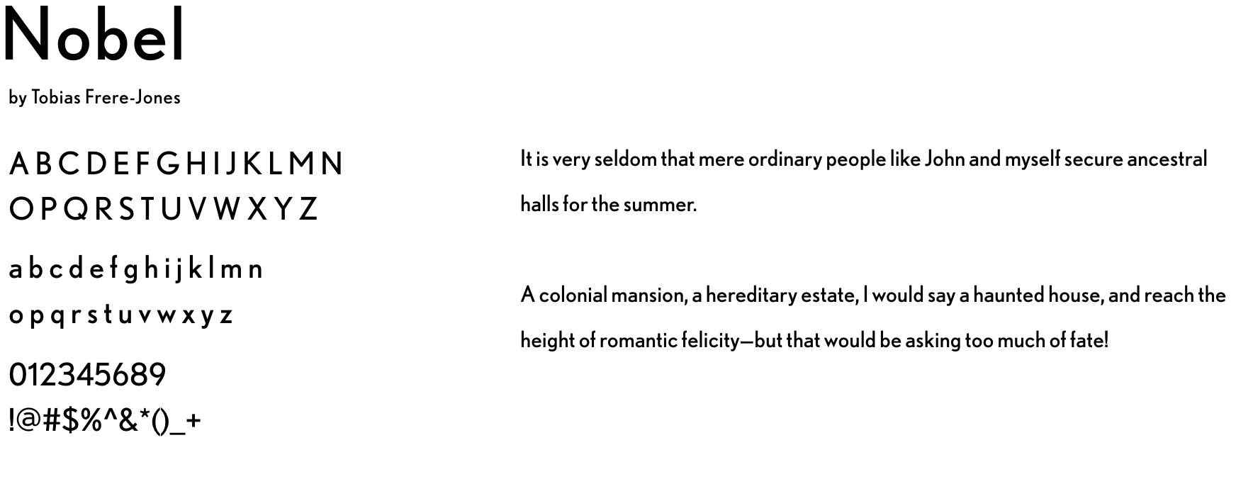 CONSTELLAのType face
