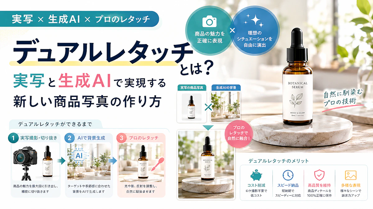 デュアルレタッチとは？実写×生成AIの商品写真術