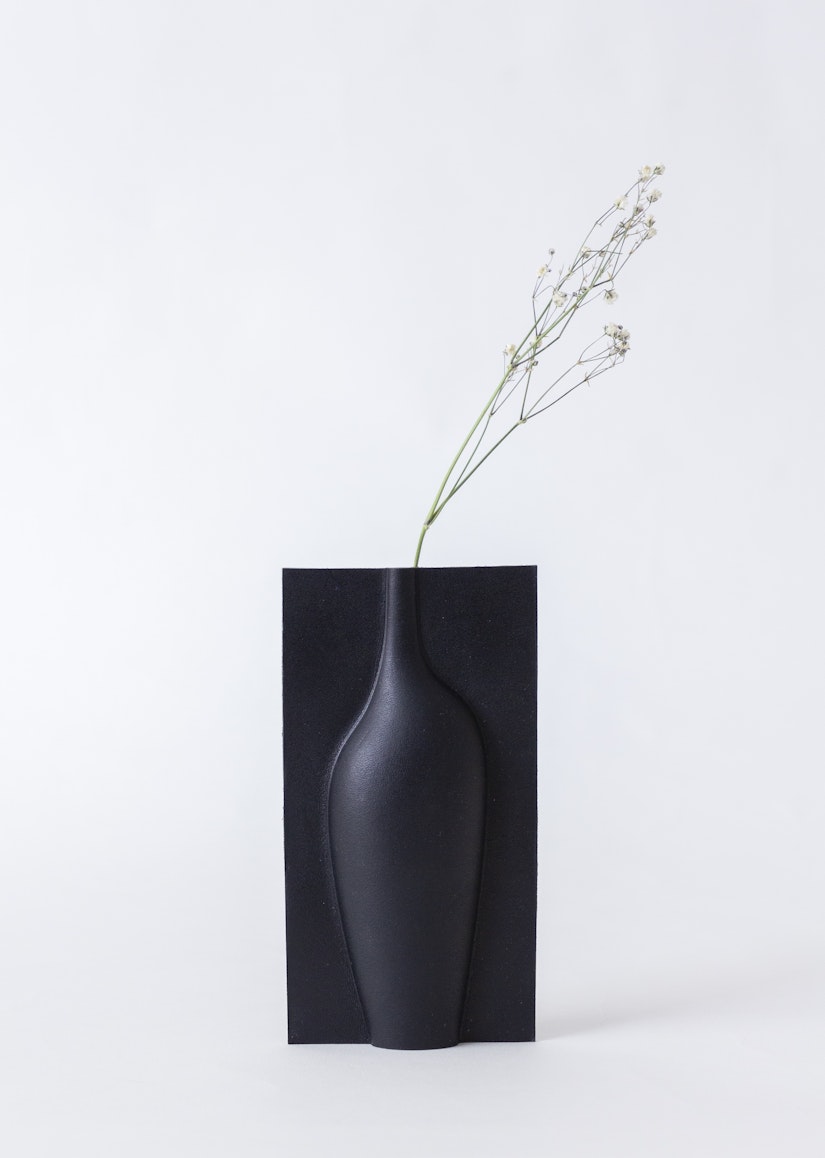 image of Leather Flower Vase No. 2