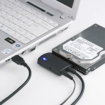 サンワサプライSATA-USB3.0変換ケーブル ケーブル長0.8m USB-CVIDE3のサムネイル画像