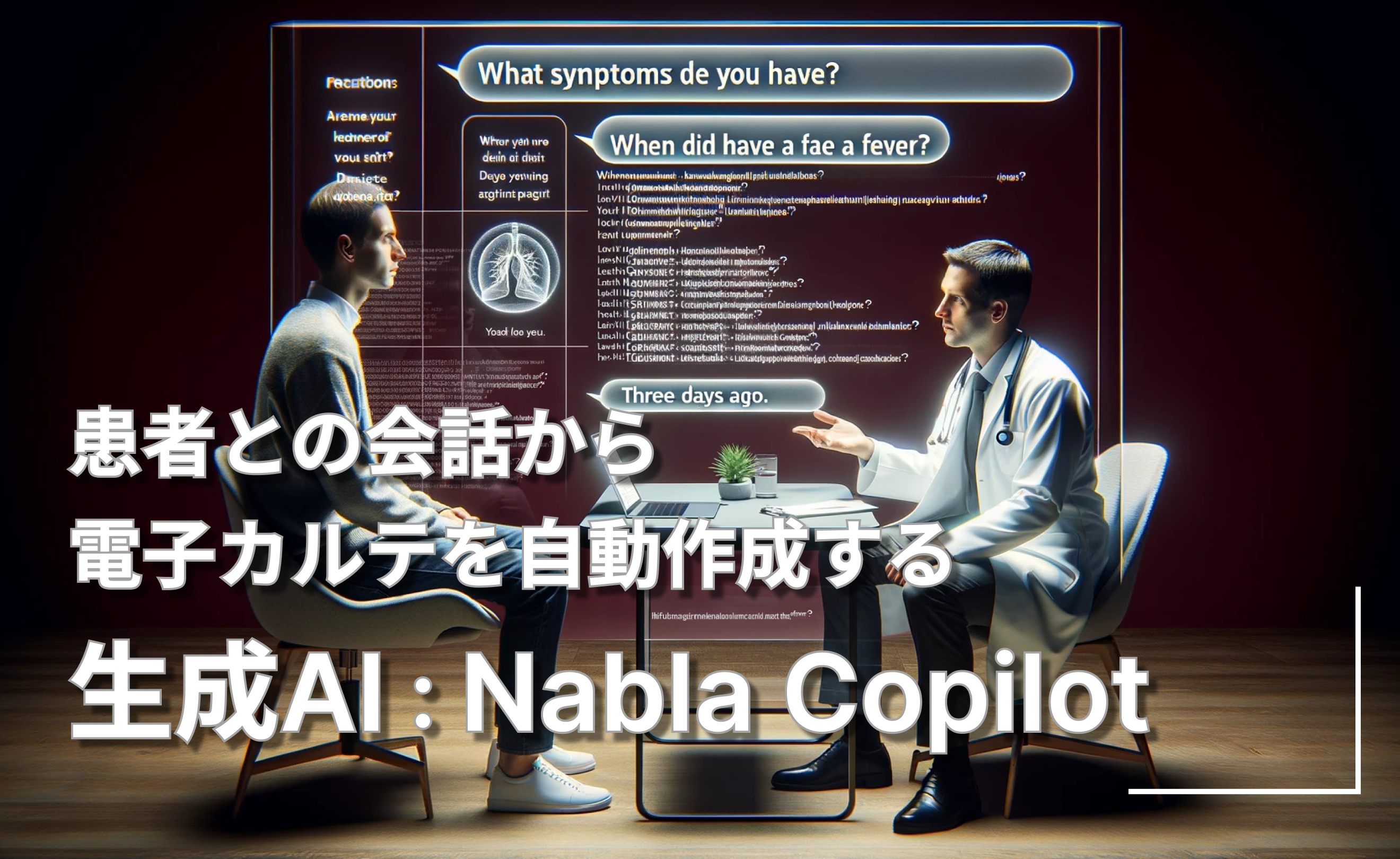 患者との会話から電子カルテを自動作成する 生成AI：Nabla Copilot