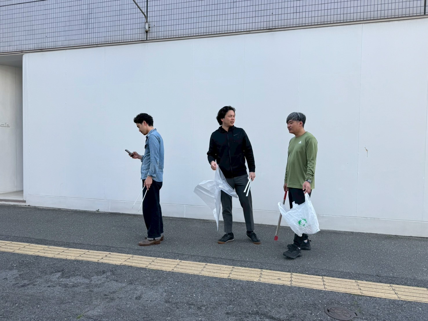 第二回ゴミ拾い 開始の様子