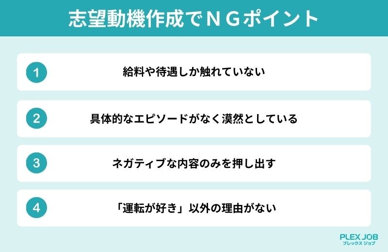 志望動機でNGポイント