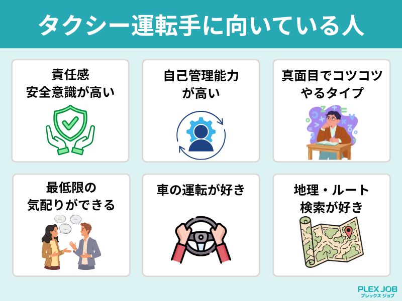 タクシー運転手に向いている人