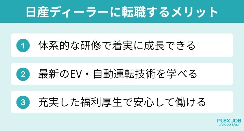 日産ディーラーに転職するメリット