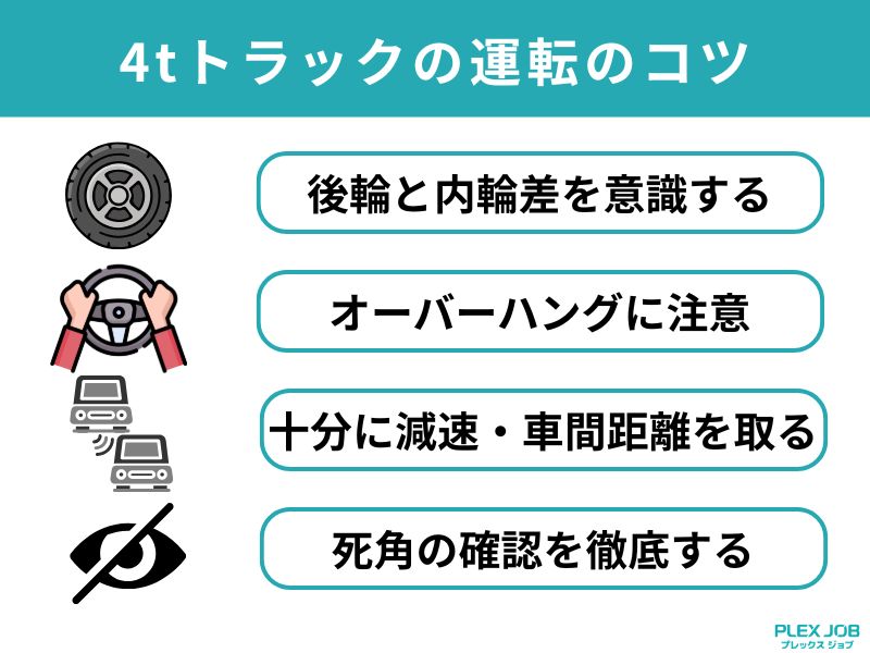 4tトラックの運転のコツ