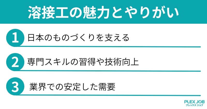溶接工の仕事の魅力とやりがい3選
