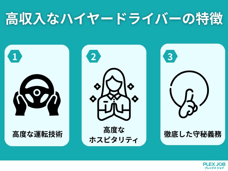 高収入なハイヤードライバーの特徴