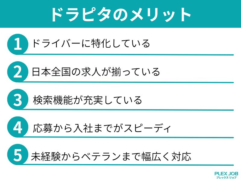 ドラピタのメリット