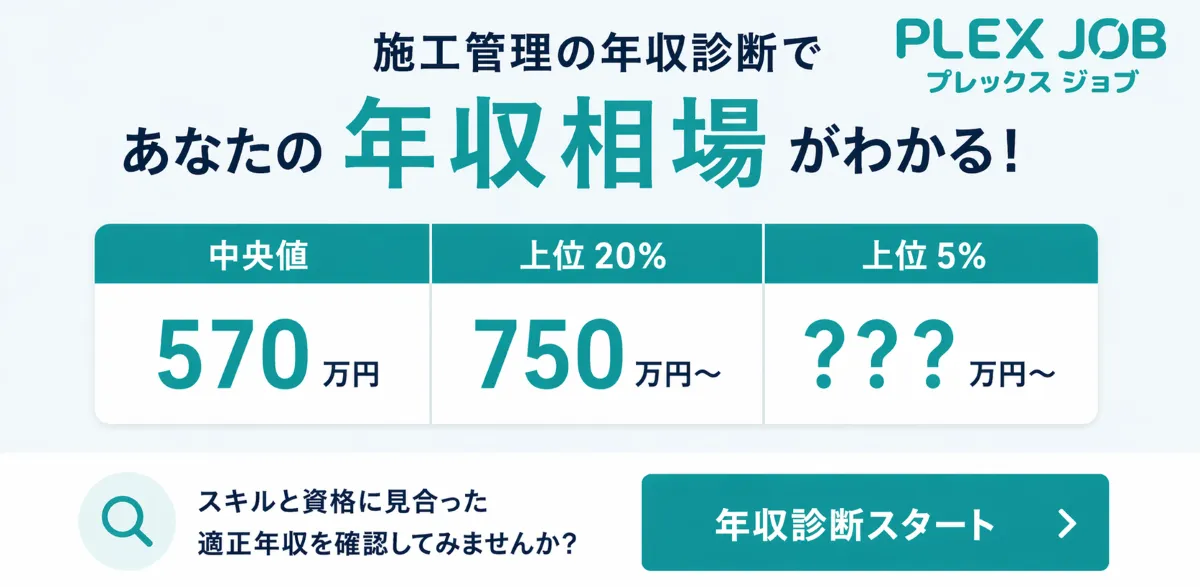 施工管理の年収診断バナー