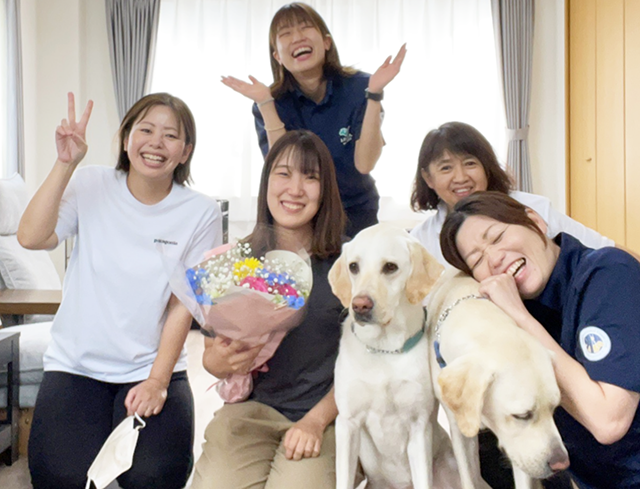The smiling staff of Hiroshima Office.