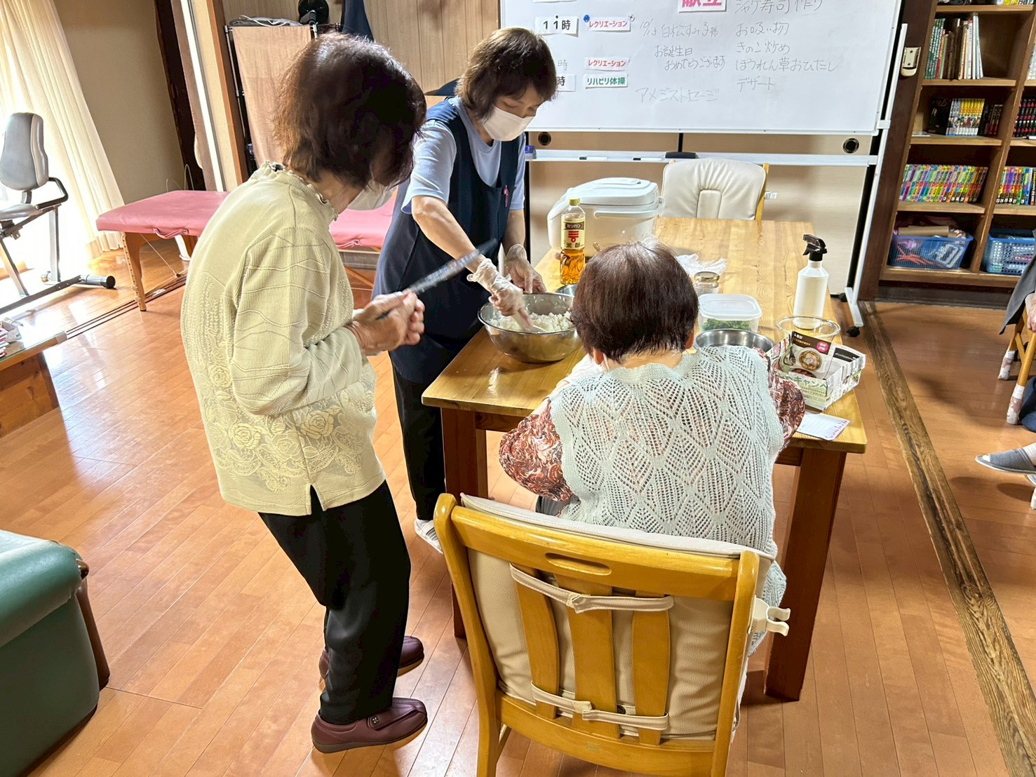 鮭まぜ寿司づくり＆ケーキ！誕生日会にて