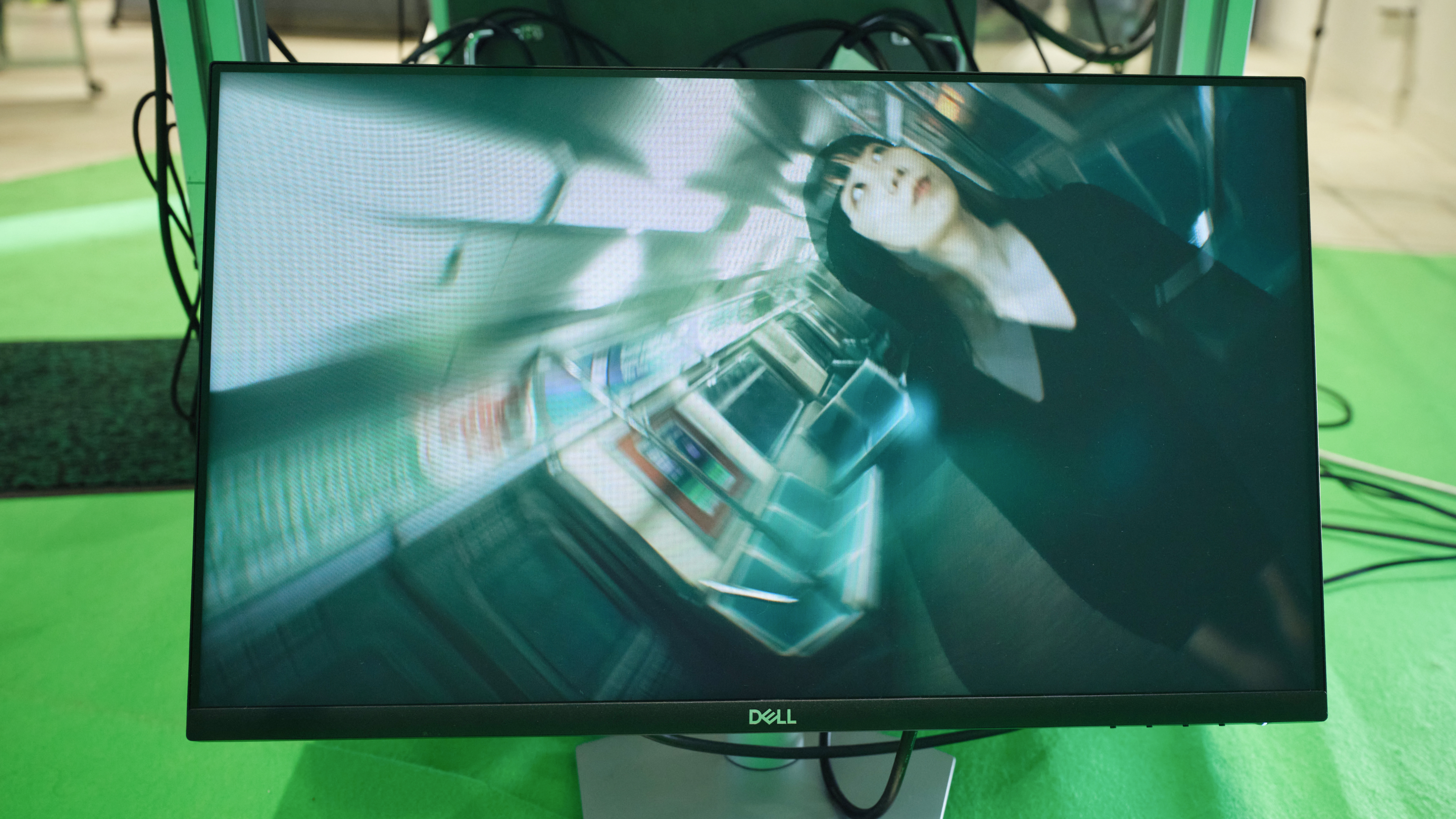 Immersive Movie Boothの完成イメージを確認できるモニターの画像