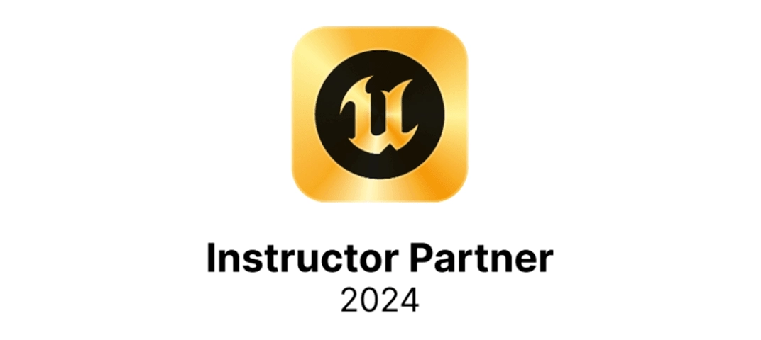 Unreal Engine Authorized Instructor Partner 2024 Gold認定のバッジ