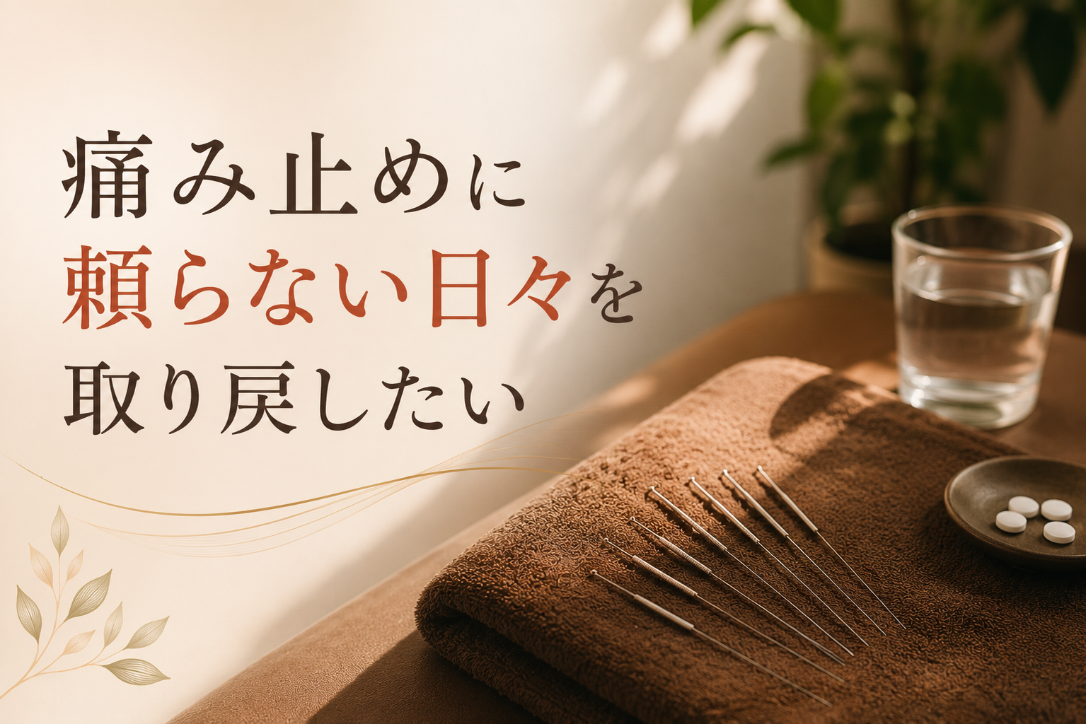 痛み止めに頼らない日々を取り戻したい