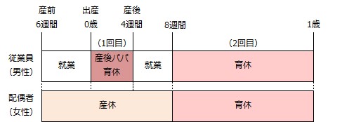 育休と産後パパ育休を併用して「2回」休業