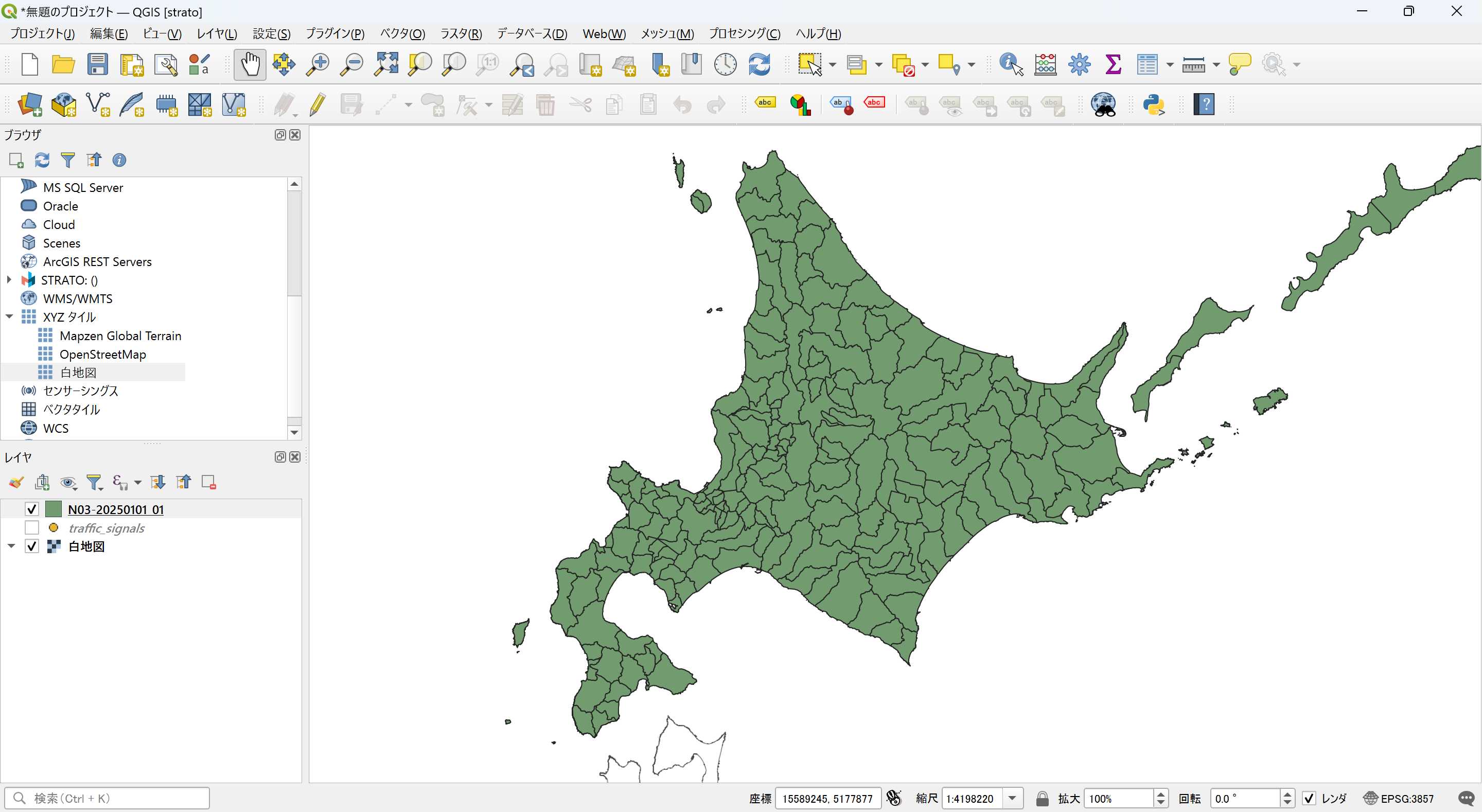 【希少・非売品】北海道 信号機管理地図 2022年1月版 地図 信号機 あなたの町に信号はいくつある？QGISで北海道の市町村ごとの信号数を